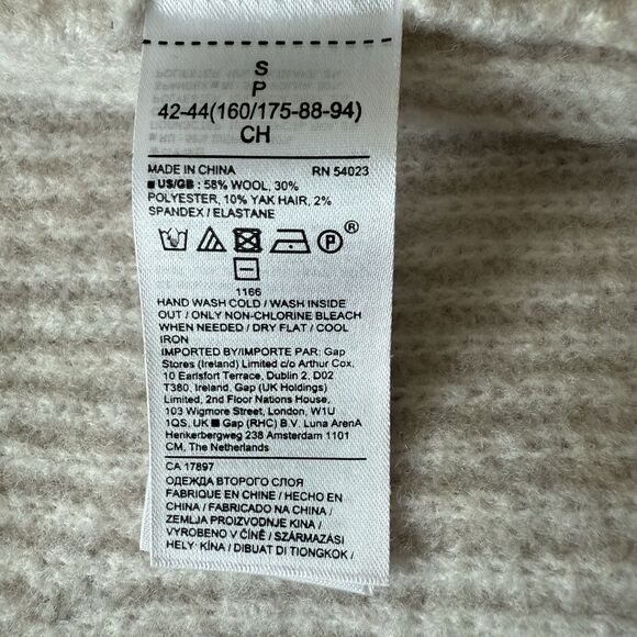 NWT Banana Republic Wide V-Neck Sweater, Ivory SIZE Small  #784096 - Picture 8 of 11